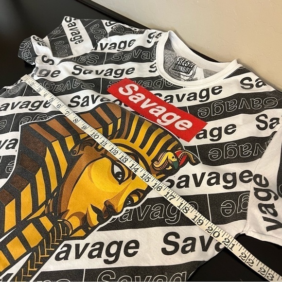 Fresh Laundry all over graphic Pharao Savage print, unisex, Men’s size L - Picture 7 of 8